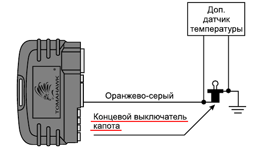 Схема подключения внешнего термодатчика